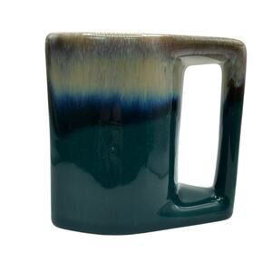 VTG MCM Rodolfo Padilla Drip Glaze Stoneware Mug Signed Art Pottery 10 oz